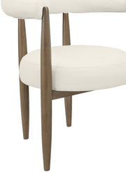 Sable Vegan Leather Upholstered Dining Chair in Cream, Set of 2 - 88028Cream-C