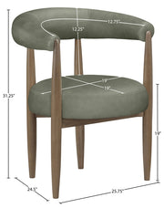 Sable Vegan Leather Upholstered Dining Chair in Green, Set of 2 - 88028Green-C