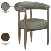 Sable Vegan Leather Upholstered Dining Chair in Green, Set of 2 - 88028Green-C