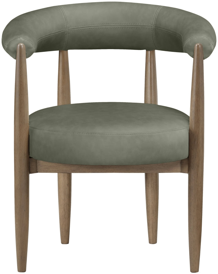 Sable Vegan Leather Upholstered Dining Chair in Green, Set of 2 - 88028Green-C