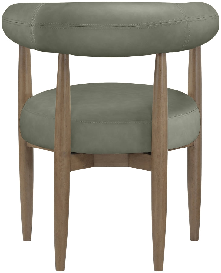Sable Vegan Leather Upholstered Dining Chair in Green, Set of 2 - 88028Green-C