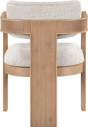 Sacha Linen Textured Fabric Upholstered Dining Chair in Beige, Set of 2 - 11091Beige-C