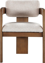 Sacha Linen Textured Fabric Upholstered Dining Chair in Beige, Set of 2 - 11093Beige-C