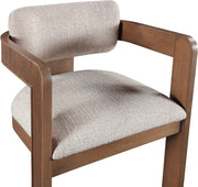 Sacha Linen Textured Fabric Upholstered Dining Chair in Beige, Set of 2 - 11093Beige-C