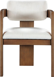 Sacha Linen Textured Fabric Upholstered Dining Chair in Cream, Set of 2 - 11093Cream-C