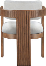 Sacha Linen Textured Fabric Upholstered Dining Chair in Cream, Set of 2 - 11093Cream-C