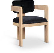 Sacha Velvet Upholstered Dining Chair in Black, Set of 2 - 11094Black-C