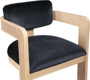 Sacha Velvet Upholstered Dining Chair in Black, Set of 2 - 11094Black-C