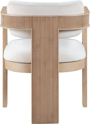 Sacha Velvet Upholstered Dining Chair in Cream, Set of 2 - 11094Cream-C