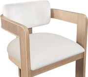 Sacha Velvet Upholstered Dining Chair in Cream, Set of 2 - 11094Cream-C