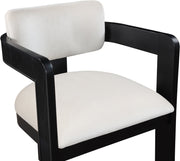 Sacha Velvet Upholstered Dining Chair in Cream, Set of 2 - 11095Cream-C