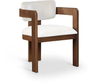 Sacha Velvet Upholstered Dining Chair in Cream, Set of 2 - 11096Cream-C