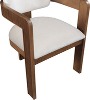 Sacha Velvet Upholstered Dining Chair in Cream, Set of 2 - 11096Cream-C