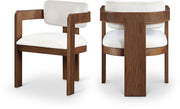 Sacha Velvet Upholstered Dining Chair in Cream, Set of 2 - 11096Cream-C