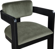 Sacha Velvet Upholstered Dining Chair in Green, Set of 2 - 11095Green-C