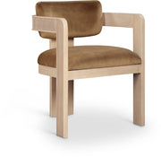 Sacha Velvet Upholstered Dining Chair in Saddle, Set of 2 - 11094Saddle-C