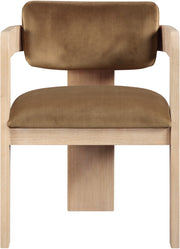 Sacha Velvet Upholstered Dining Chair in Saddle, Set of 2 - 11094Saddle-C