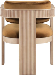 Sacha Velvet Upholstered Dining Chair in Saddle, Set of 2 - 11094Saddle-C
