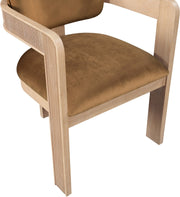 Sacha Velvet Upholstered Dining Chair in Saddle, Set of 2 - 11094Saddle-C