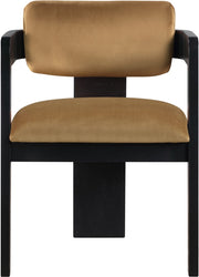 Sacha Velvet Upholstered Dining Chair in Saddle, Set of 2 - 11095Saddle-C