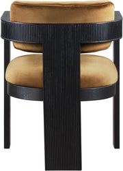 Sacha Velvet Upholstered Dining Chair in Saddle, Set of 2 - 11095Saddle-C