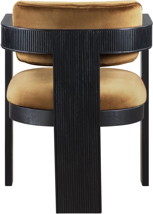 Sacha Velvet Upholstered Dining Chair in Saddle, Set of 2 - 11095Saddle-C