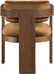 Sacha Velvet Upholstered Dining Chair in Saddle, Set of 2 - 11096Saddle-C