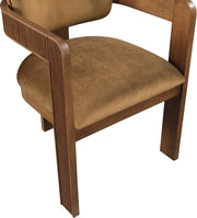 Sacha Velvet Upholstered Dining Chair in Saddle, Set of 2 - 11096Saddle-C
