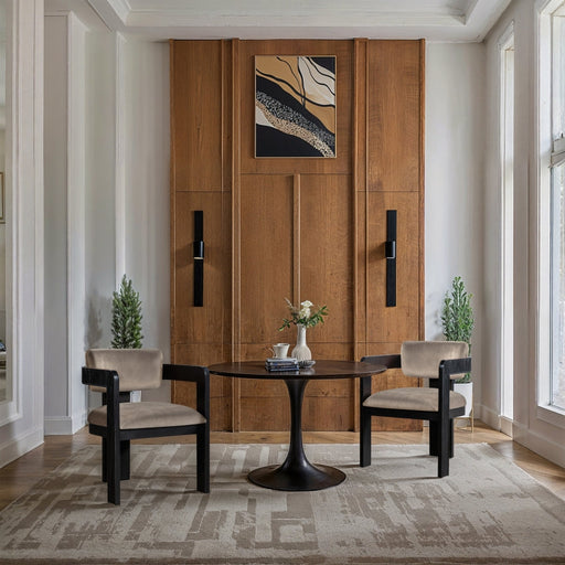 Sacha Velvet Upholstered Dining Chair in Taupe, Set of 2 - 11095Taupe-C