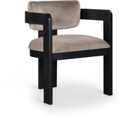 Sacha Velvet Upholstered Dining Chair in Taupe, Set of 2 - 11095Taupe-C