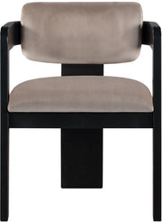 Sacha Velvet Upholstered Dining Chair in Taupe, Set of 2 - 11095Taupe-C