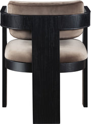 Sacha Velvet Upholstered Dining Chair in Taupe, Set of 2 - 11095Taupe-C