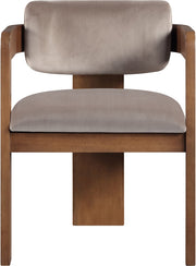 Sacha Velvet Upholstered Dining Chair in Taupe, Set of 2 - 11096Taupe-C