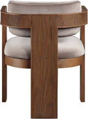 Sacha Velvet Upholstered Dining Chair in Taupe, Set of 2 - 11096Taupe-C