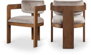Sacha Velvet Upholstered Dining Chair in Taupe, Set of 2 - 11096Taupe-C