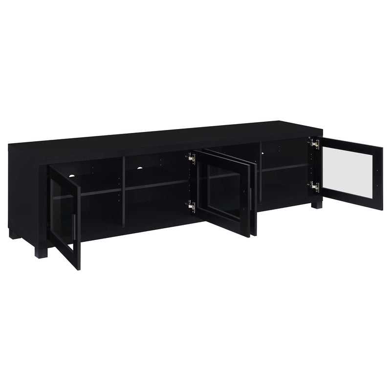 Sachin 3-piece Entertainment Center 79-inch TV Stand Black - 736303-SET