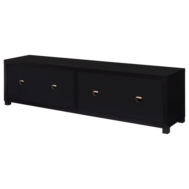 Sachin 3-piece Entertainment Center 79-inch TV Stand Black - 736303-SET