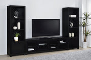 Sachin 3-shelf Engineered Wood Media Tower Black - 707756