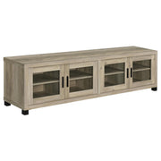 Sachin 4-door Engineered Wood 79-inch TV Stand Distressed Pine - 736283