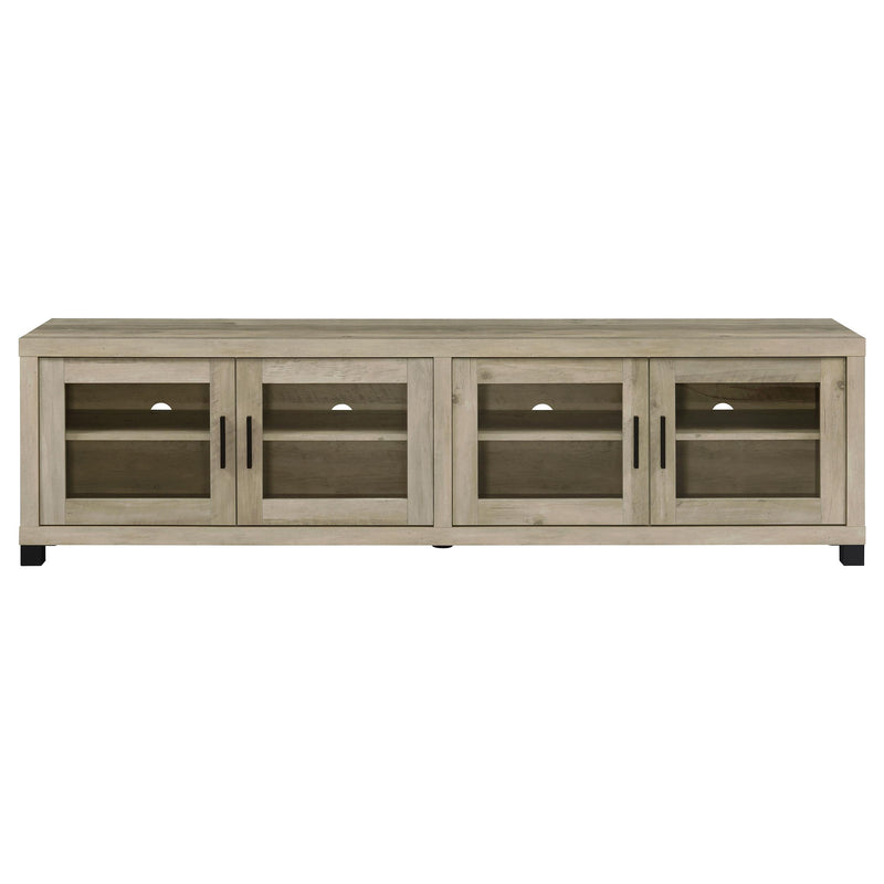 Sachin 4-door Engineered Wood 79-inch TV Stand Distressed Pine - 736283