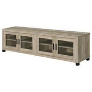 Sachin 4-door Engineered Wood 79-inch TV Stand Distressed Pine - 736283