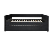 Sadie Black Velvet Twin Daybed - Gate FurnitureDaybed