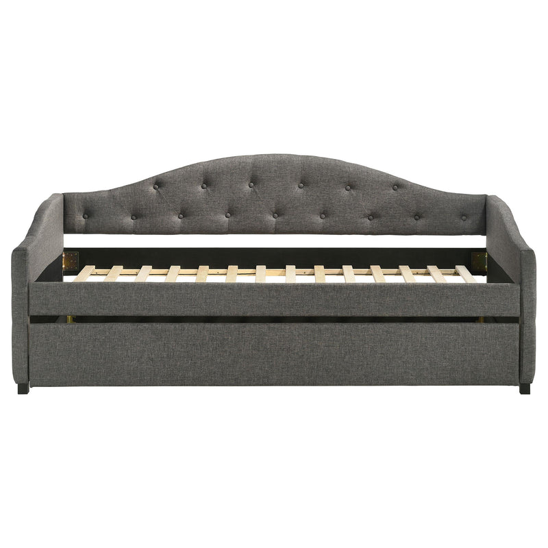 Sadie Upholstered Twin Daybed with Trundle Grey - 300638