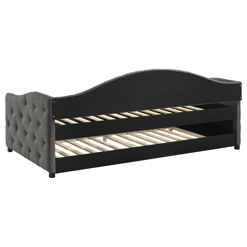 Sadie Upholstered Twin Daybed with Trundle Grey - 300638