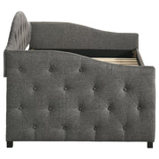 Sadie Upholstered Twin Daybed with Trundle Grey - 300638