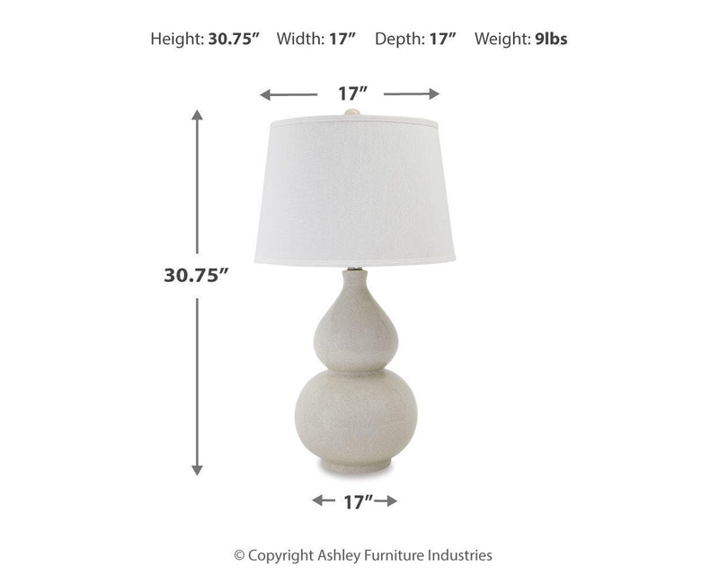 Saffi Cream Table Lamp (Set of 2) - L100074X2