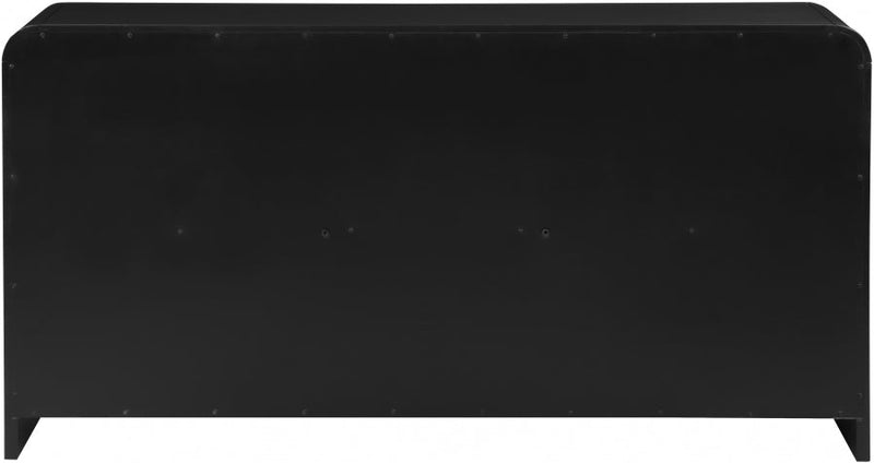 Sage Solid Wood And Natural Cane Wood Dresser in Black - 873Black-D