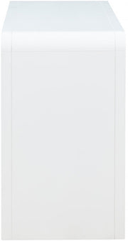 Sage Solid Wood And Natural Cane Wood Dresser in White - 873White-D