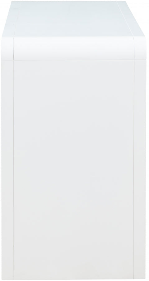 Sage Solid Wood And Natural Cane Wood Dresser in White - 873White-D