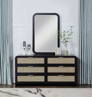 Sage Solid Wood Mirror in Black - 873Black-M